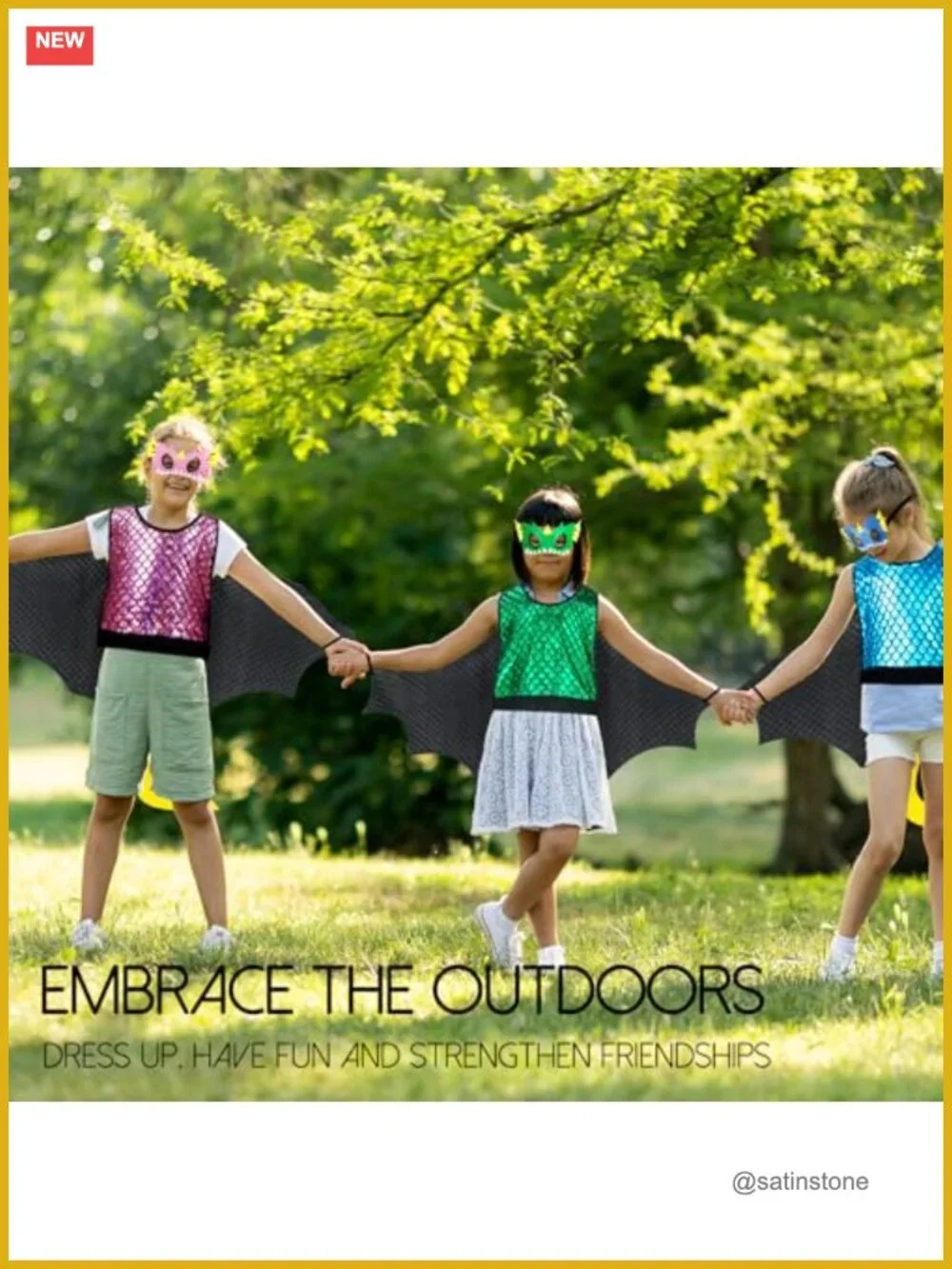 Kids Dragon Wings Costume with Mask Cape for Halloween Party